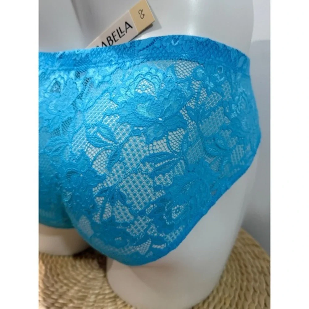 Cosabella Men's Luxury Lace Brief Soft Stretch Underwear Blue Size XL